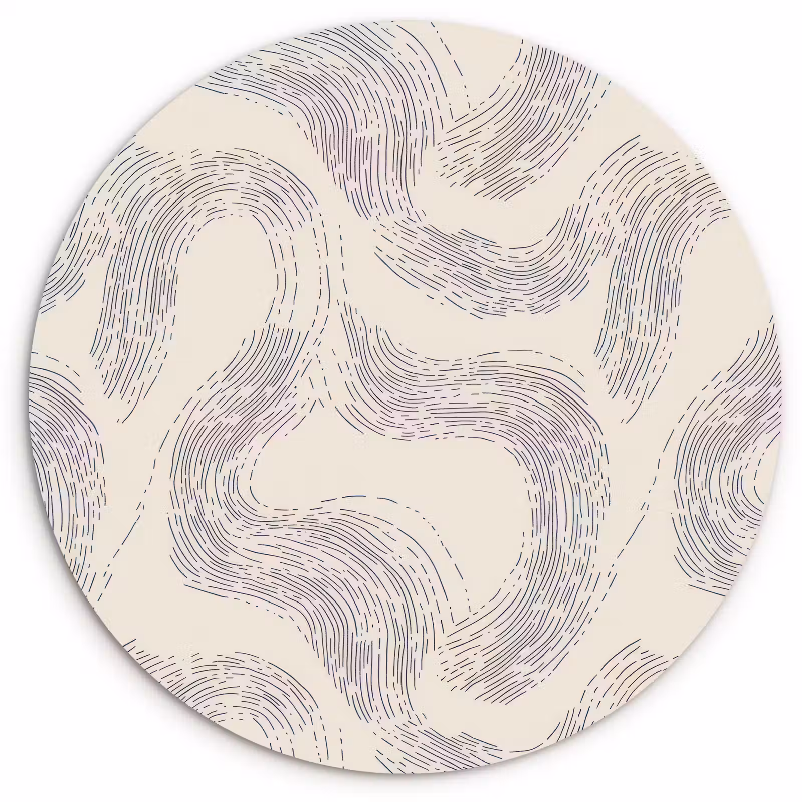 Muurcirkel - Lijnen - Patroon - Beige - Minimalistisch — 1