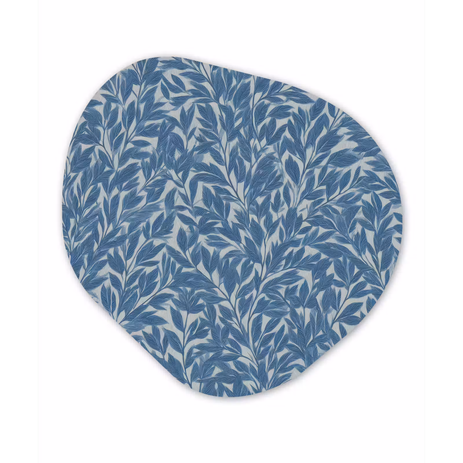Organisch schilderij - Forex - Bladeren - Klassiek - Patroon - Donkerblauw - Vintage — 1