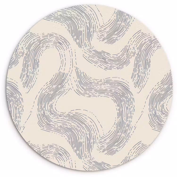 Muurcirkel - Lijnen - Patroon - Beige - Minimalistisch — 1