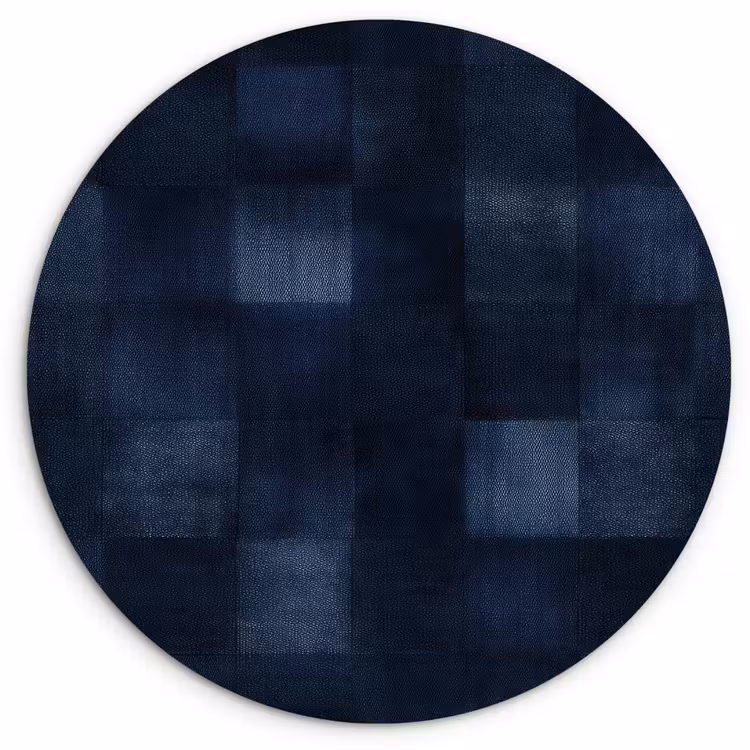 Muurcirkel - Patroon - Ruit - Marineblauw — 1