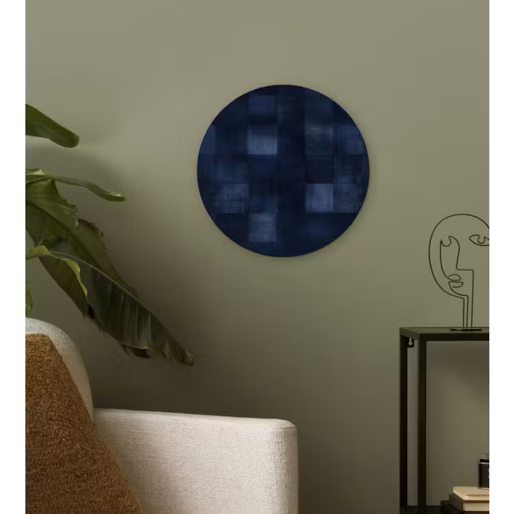 Muurcirkel - Patroon - Ruit - Marineblauw — 3