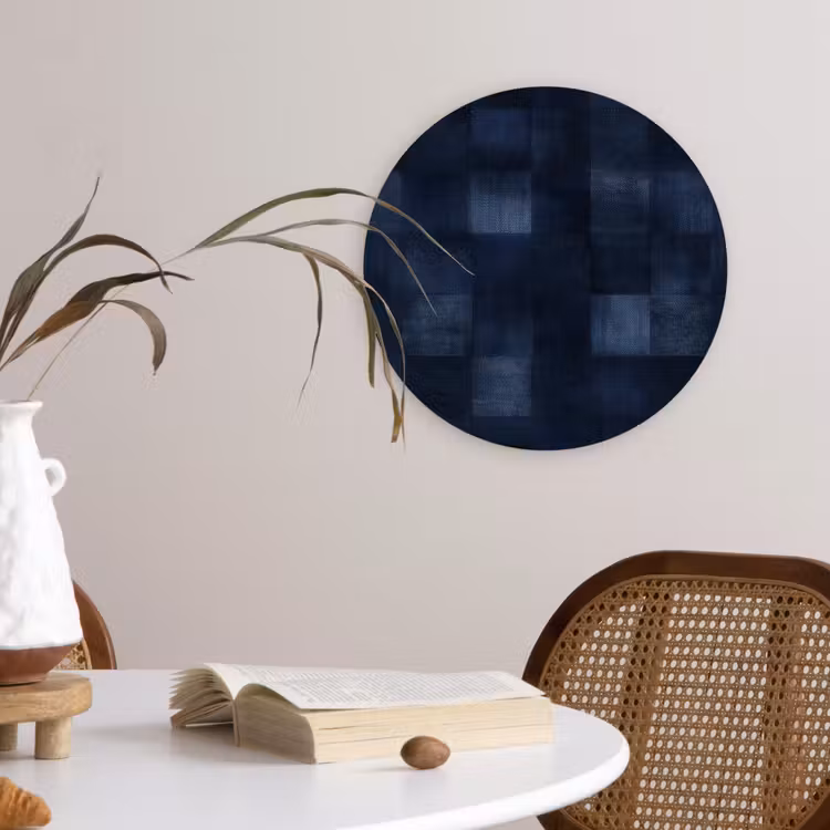 Muurcirkel - Patroon - Ruit - Marineblauw — 4