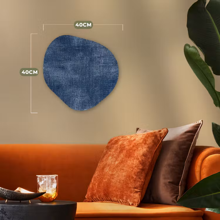 Organisch schilderij - Forex - Linnen - Textuur - Patroon - Denim - Rustiek — 4