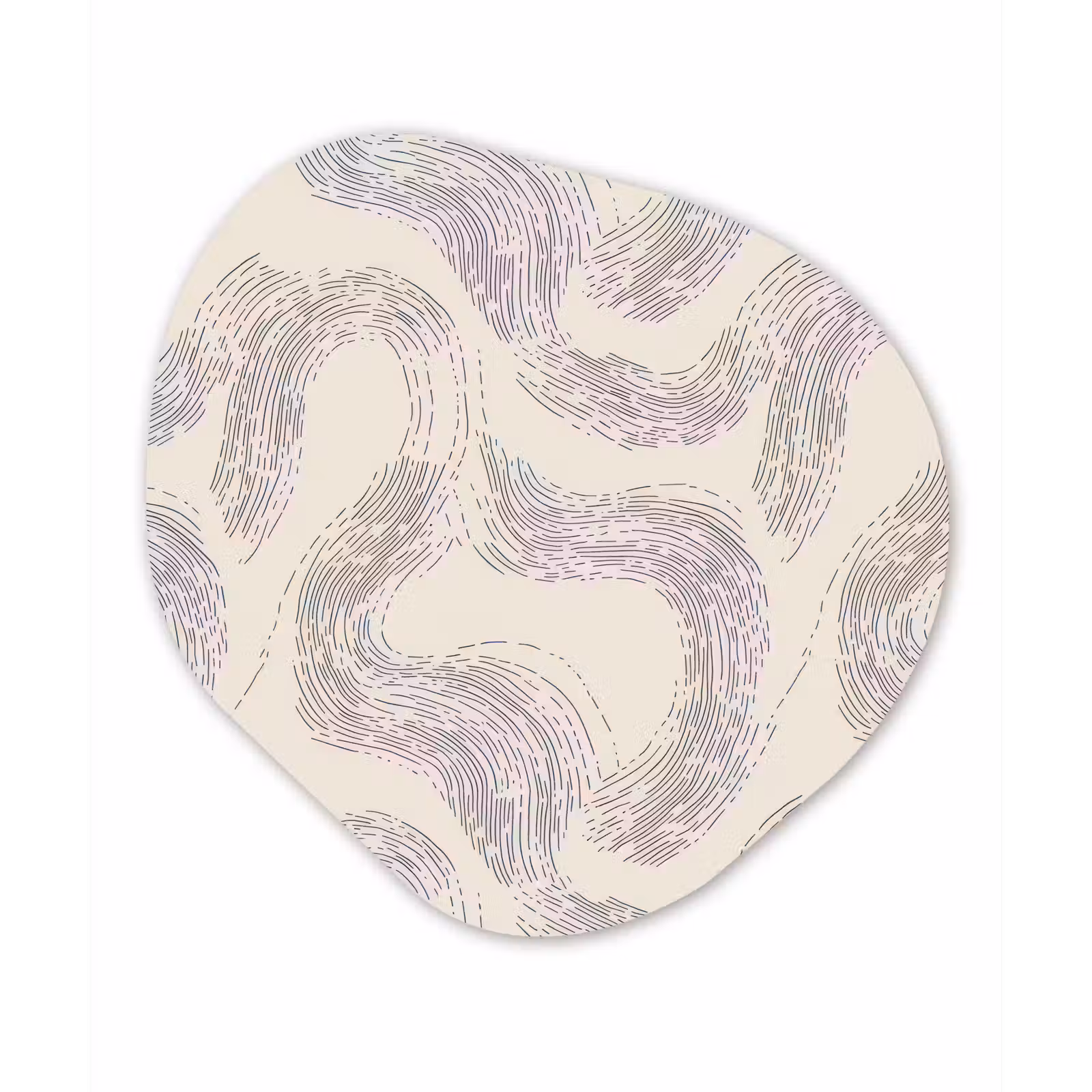 Organisch schilderij - Forex - Lijnen - Patroon - Beige - Minimalistisch — 1