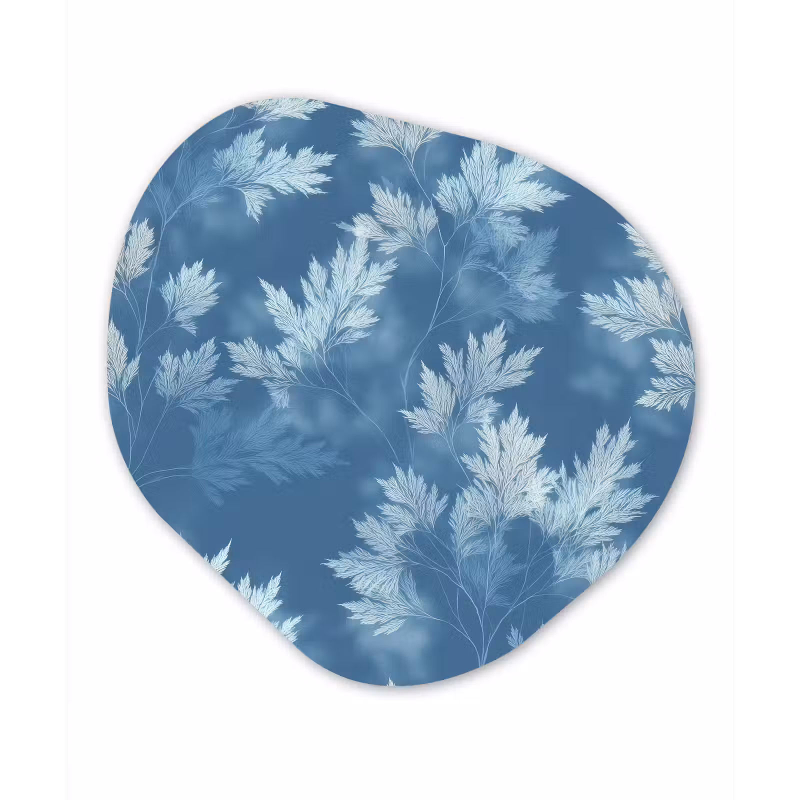 Organisch schilderij - Forex - Varen - Botanisch - Patroon - Grijsblauw — 1