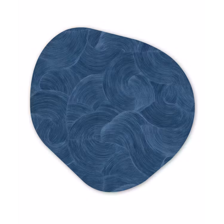 Organisch schilderij - Forex - Golven - Textuur - Patroon - Blauw — 1