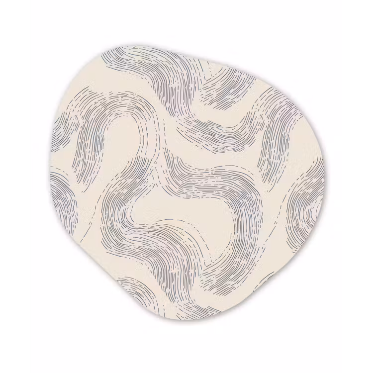 Organisch schilderij - Forex - Lijnen - Patroon - Beige - Minimalistisch — 1