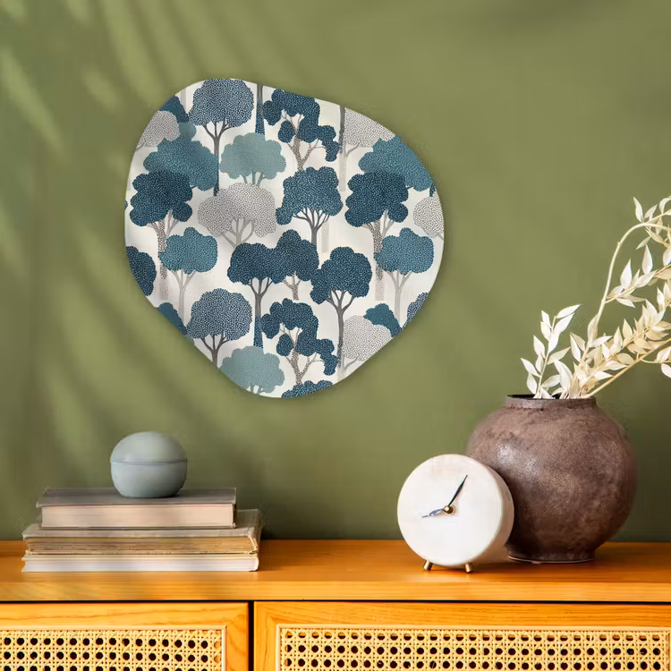 Organisch schilderij - Forex - Modern - Bomen - Bos - Patroon - Blauw — 2