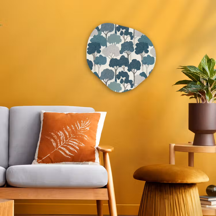 Organisch schilderij - Forex - Modern - Bomen - Bos - Patroon - Blauw — 3