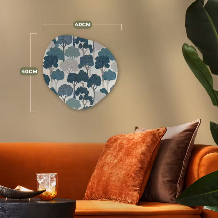 Organisch schilderij - Forex - Modern - Bomen - Bos - Patroon - Blauw — 4