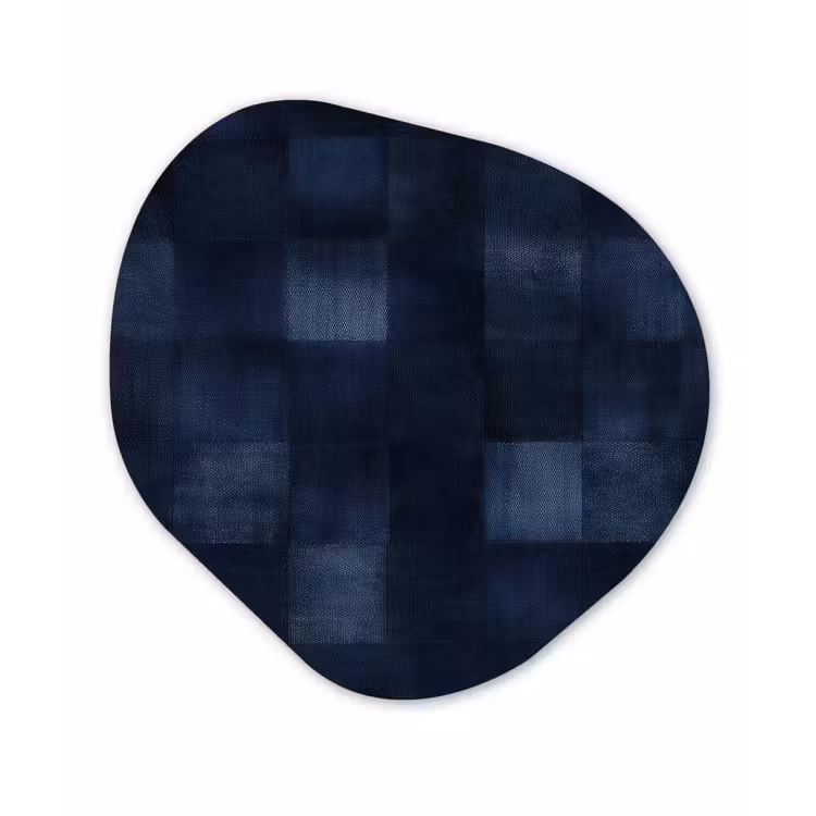Organisch schilderij - Forex - Patroon - Ruit - Marineblauw — 1