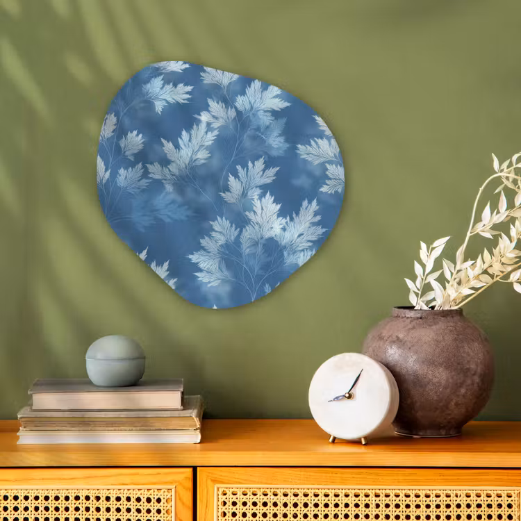 Organisch schilderij - Forex - Varen - Botanisch - Patroon - Grijsblauw — 2