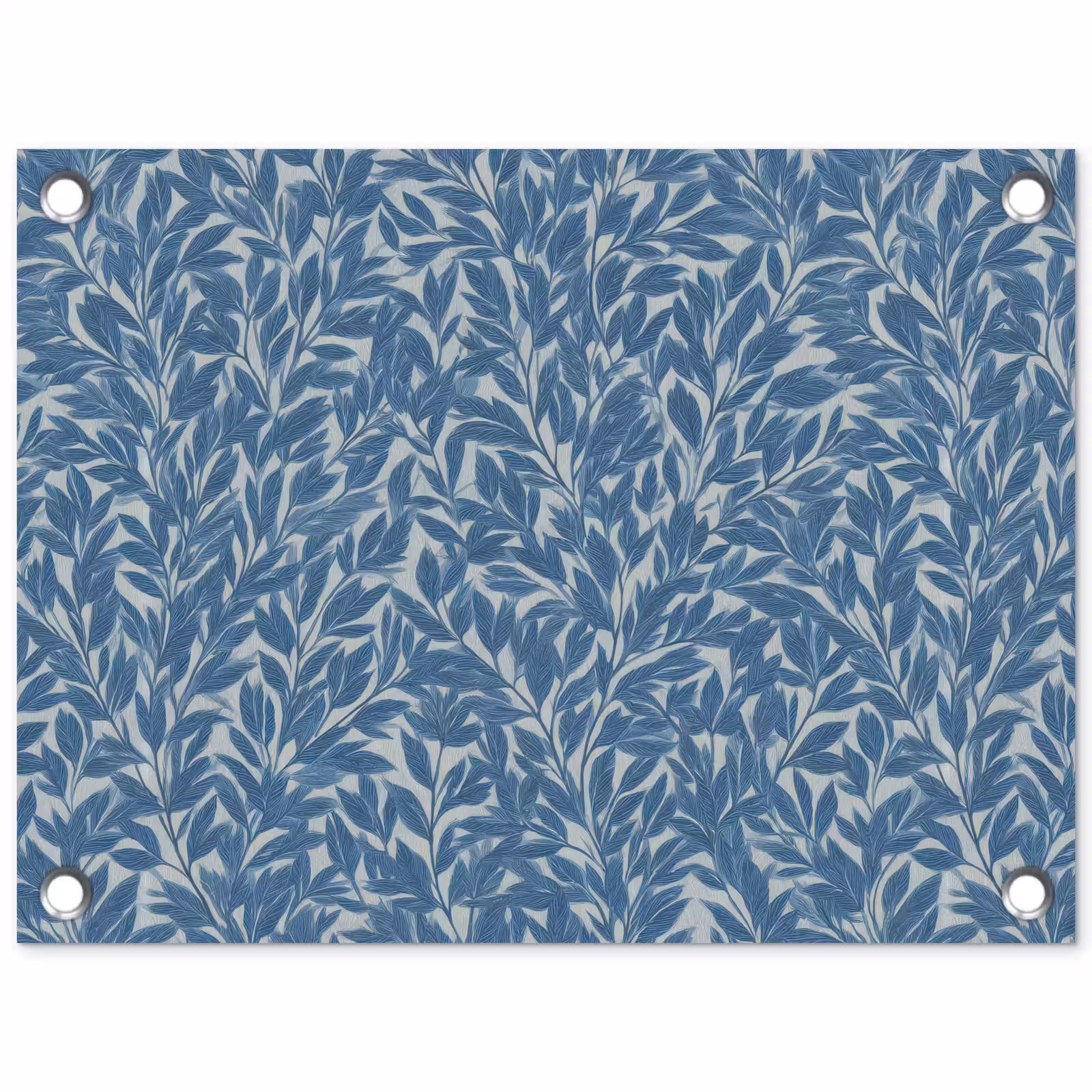 Tuinposter - Bladeren - Klassiek - Patroon - Donkerblauw - Vintage — 1