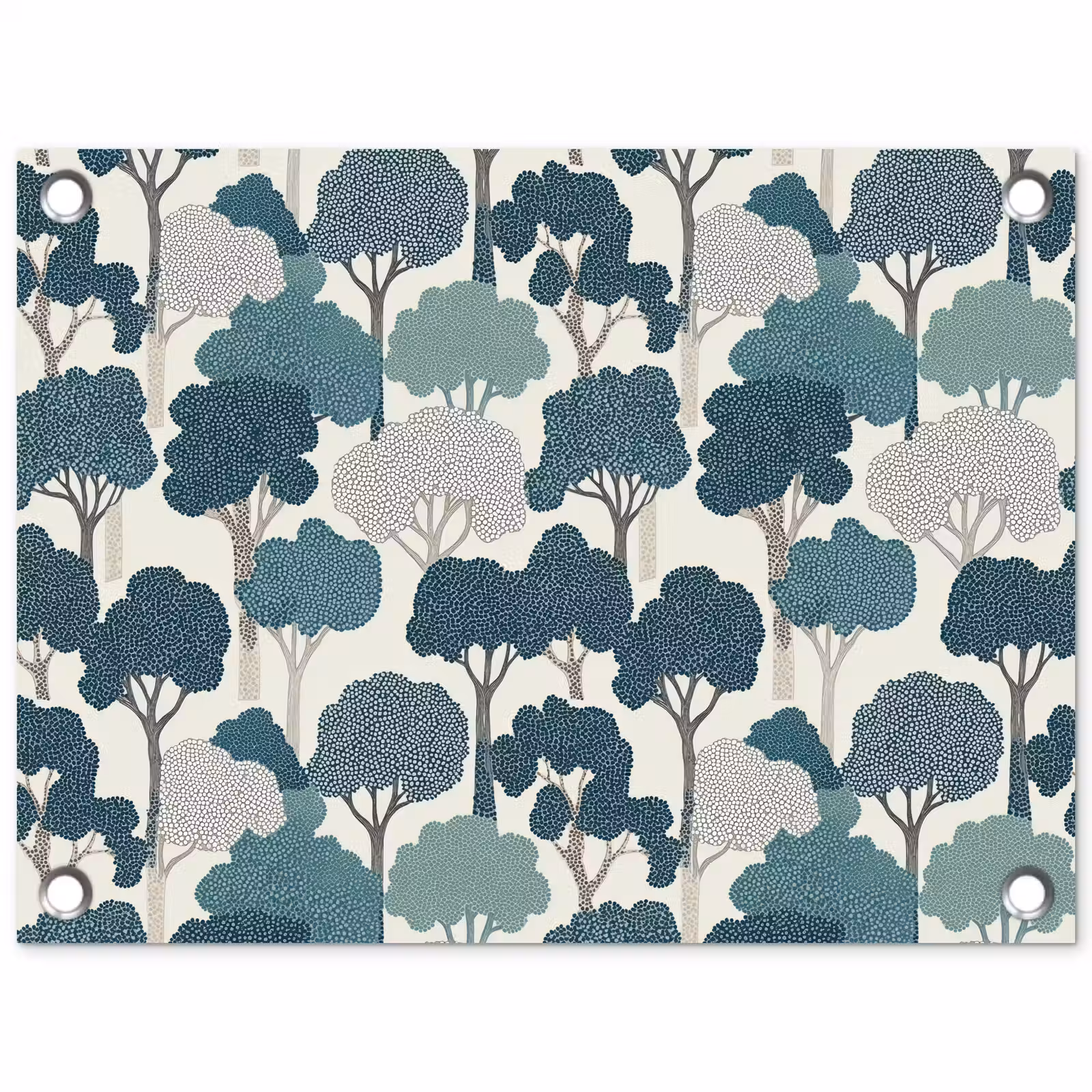 Tuinposter - Modern - Bomen - Bos - Patroon - Blauw — 1