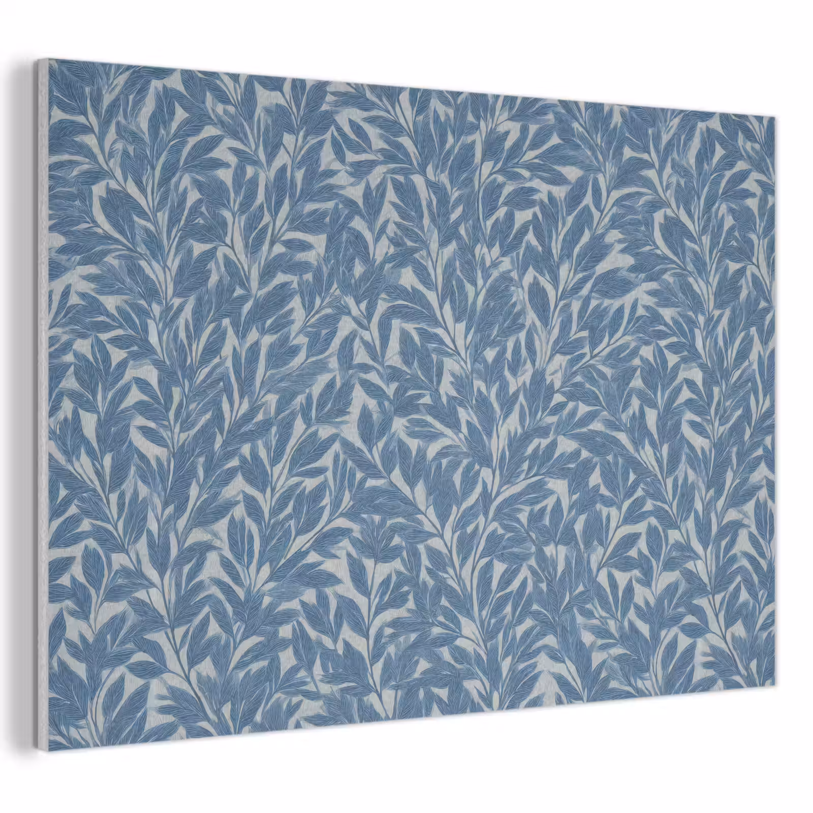 Akoestisch schilderij - Bladeren - Klassiek - Patroon - Donkerblauw - Vintage — 1