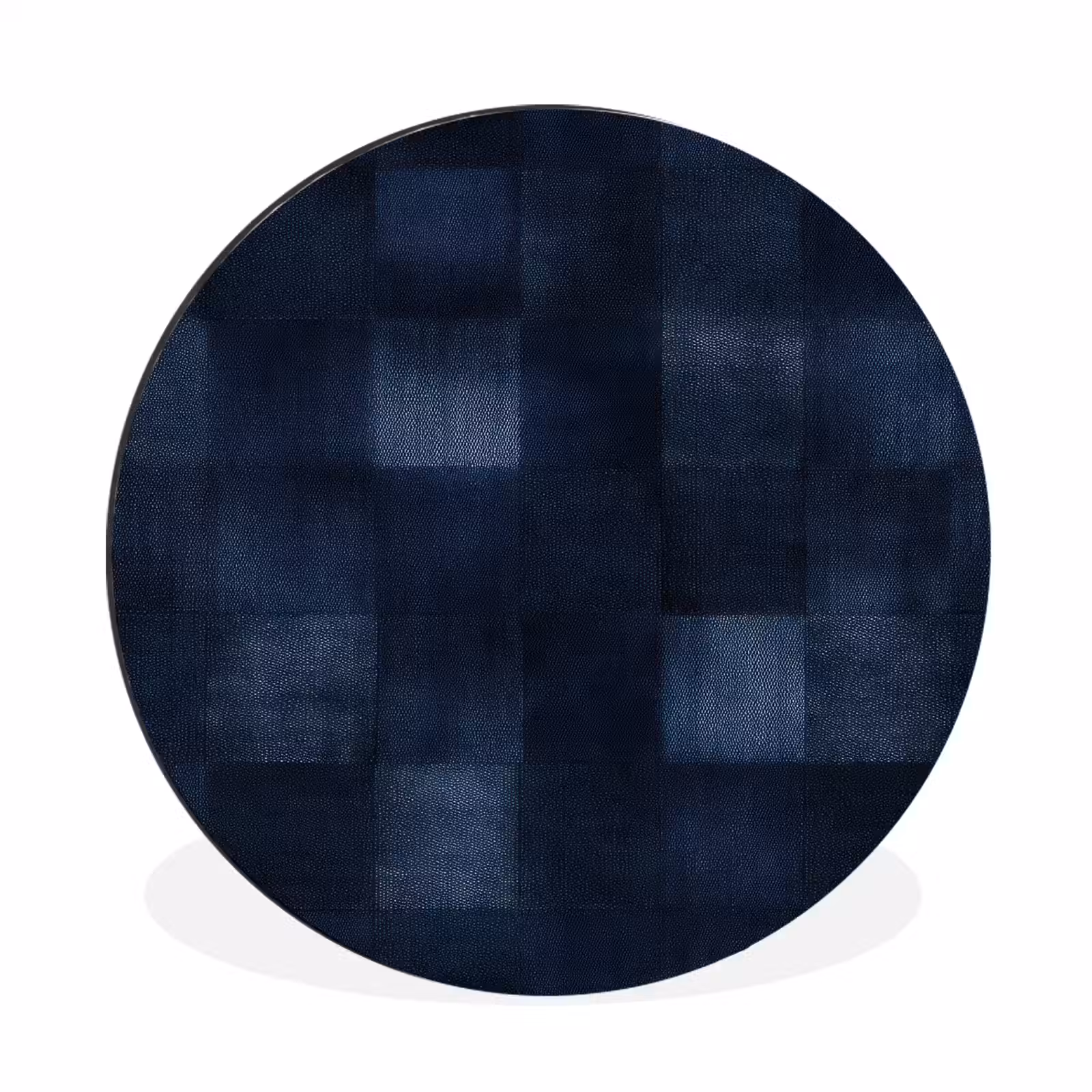 Wandcirkel - Aluminium - Patroon - Ruit - Marineblauw — 1