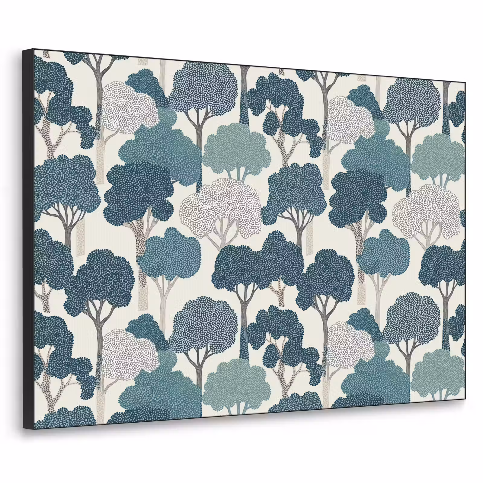 Art Frame - Modern - Bomen - Bos - Patroon - Blauw — 1