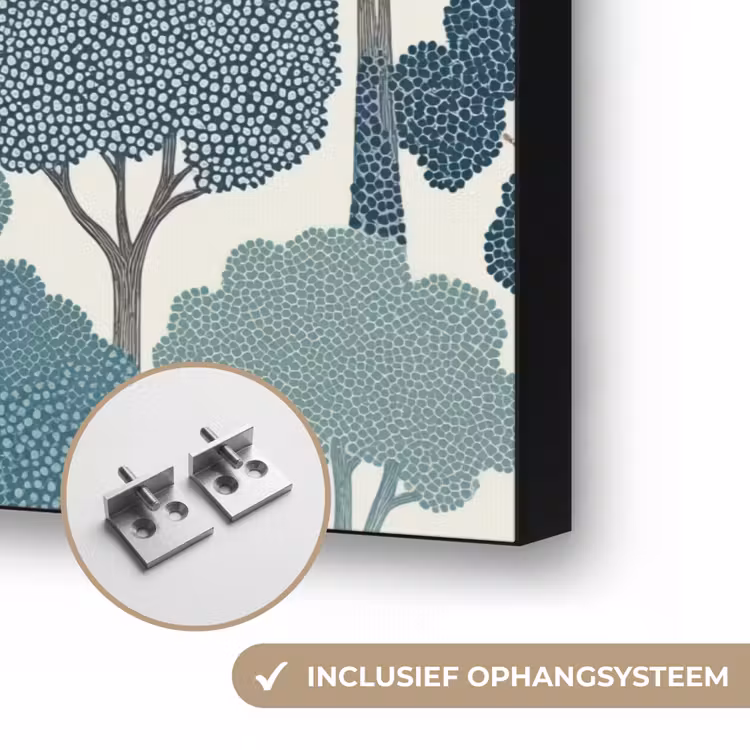 Art Frame - Modern - Bomen - Bos - Patroon - Blauw — 6