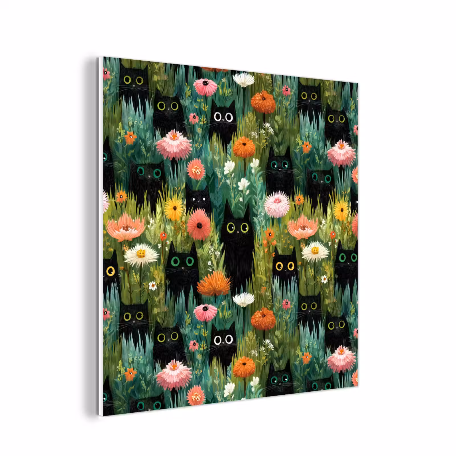 Forex - Katten - Bloemen - Kleurrijk — 1