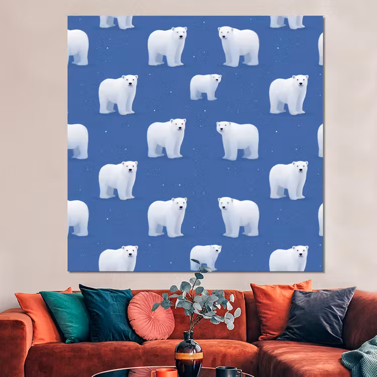Forex - IJsbeer - Patroon - Blauw — 3