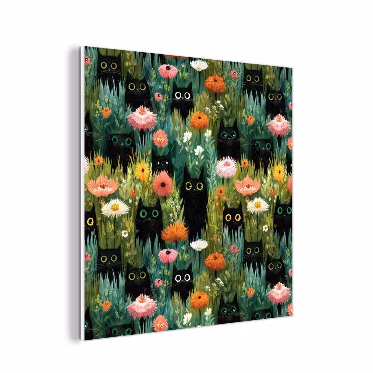 Forex - Katten - Bloemen - Kleurrijk — 1