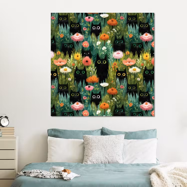 Forex - Katten - Bloemen - Kleurrijk — 2