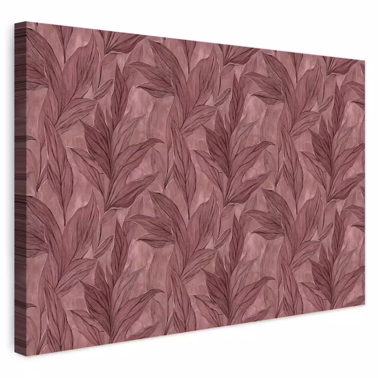 Buiten canvas - Bladeren - Patroon - Paars