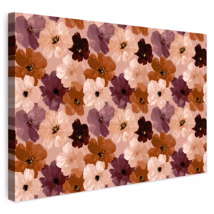 Buiten canvas - Bloemen - Abstract - Aardetinten