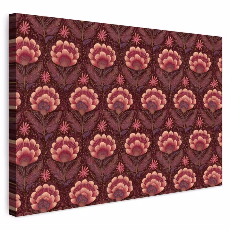 Buiten canvas - Bloemen - Waaier - Paars