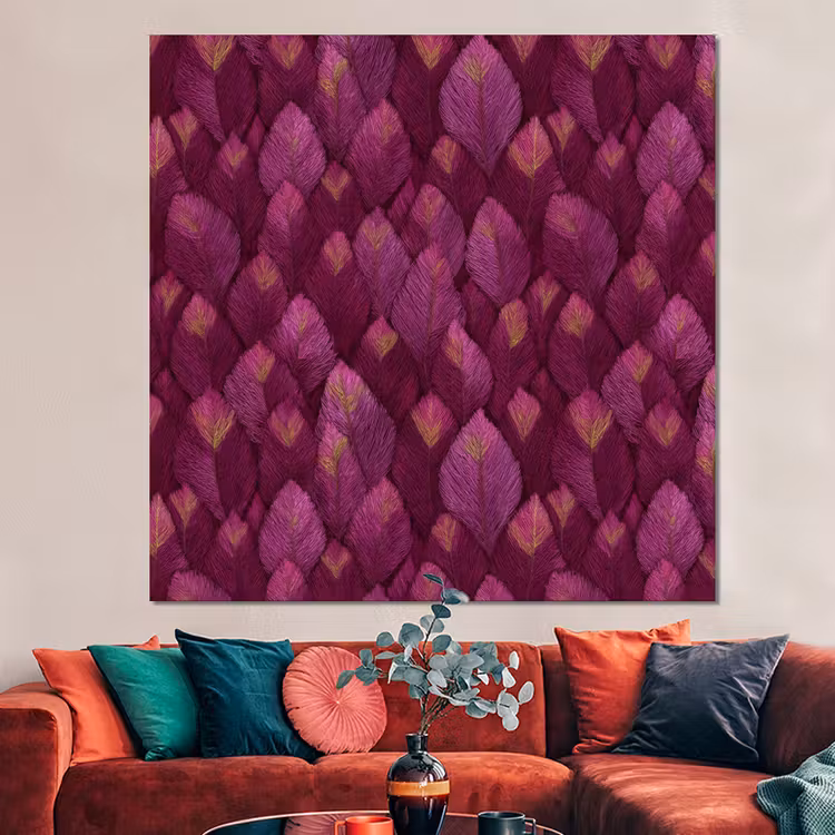 Forex - Bladeren - Patroon - Burgundy — 3