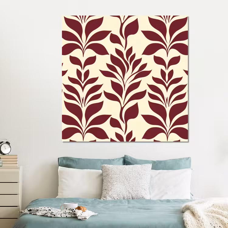 Forex - Abstract - Bladeren - Burgundy — 2