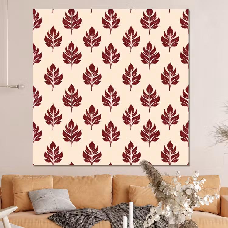 Forex - Botanisch - Patroon - Bordeaux — 4