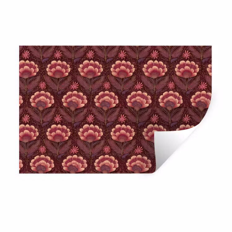 Muursticker - Bloemen - Waaier - Paars