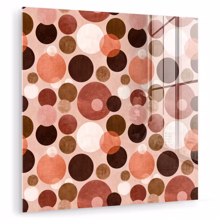 Glas schilderij - Cirkels - Modern - Kleurrijk