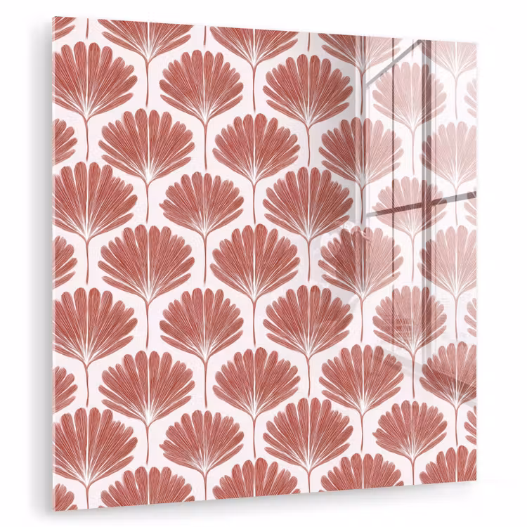 Glas schilderij - Waaier - Motief - Terra
