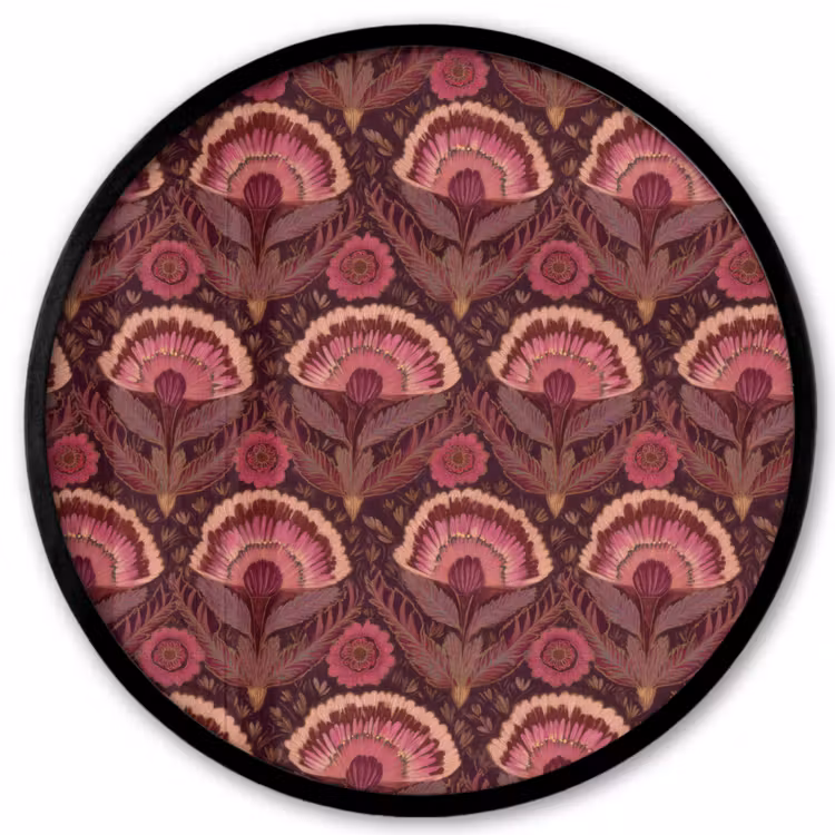 Ronde fotolijst - Antiek - Bloemen - Kleurrijk