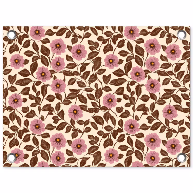 Tuinposter - Bloemen - Bladeren - Kleurrijk
