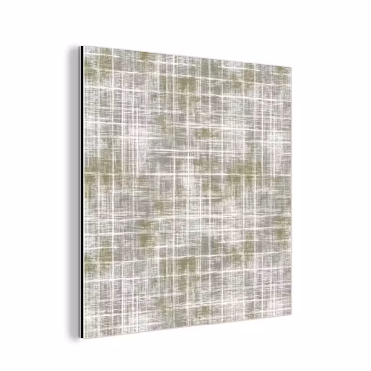 Aluminium schilderij - Linnen - Patroon - Groen
