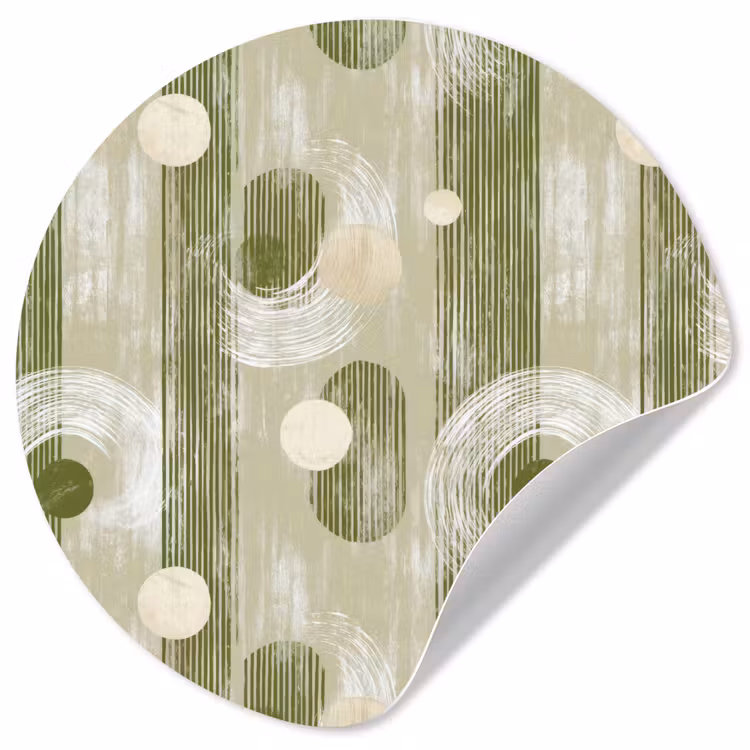 Behangcirkel - Artistiek - Modern - Groen