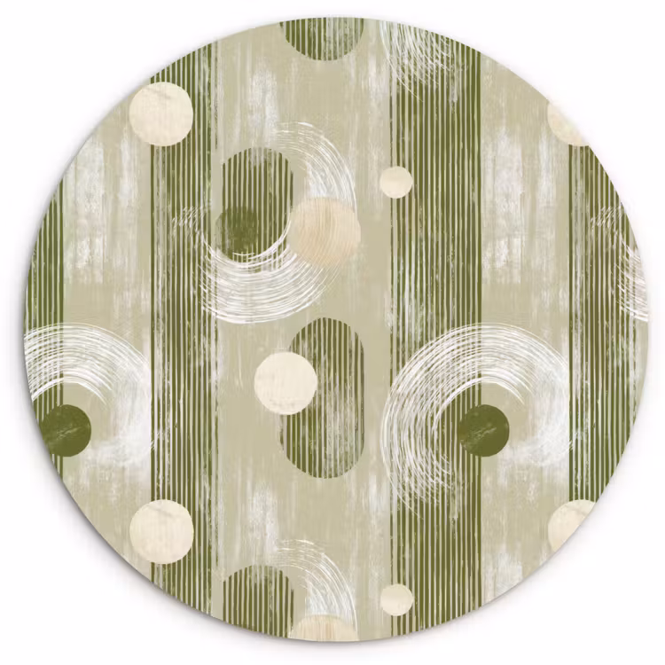 Muurcirkel - Artistiek - Modern - Groen