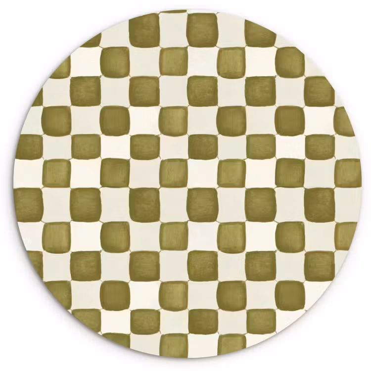 Muurcirkel - Schaak - Patroon - Groen