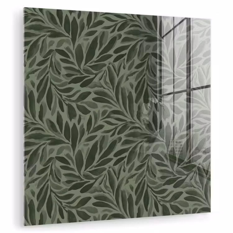 Glas schilderij - Bladeren - Organisch - Groen