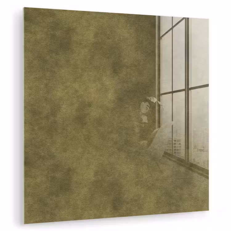 Glas schilderij - Textuur - Abstract - Groen