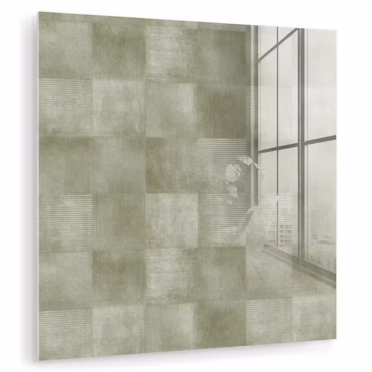Glas schilderij - Vlakken - Rustiek - Groen