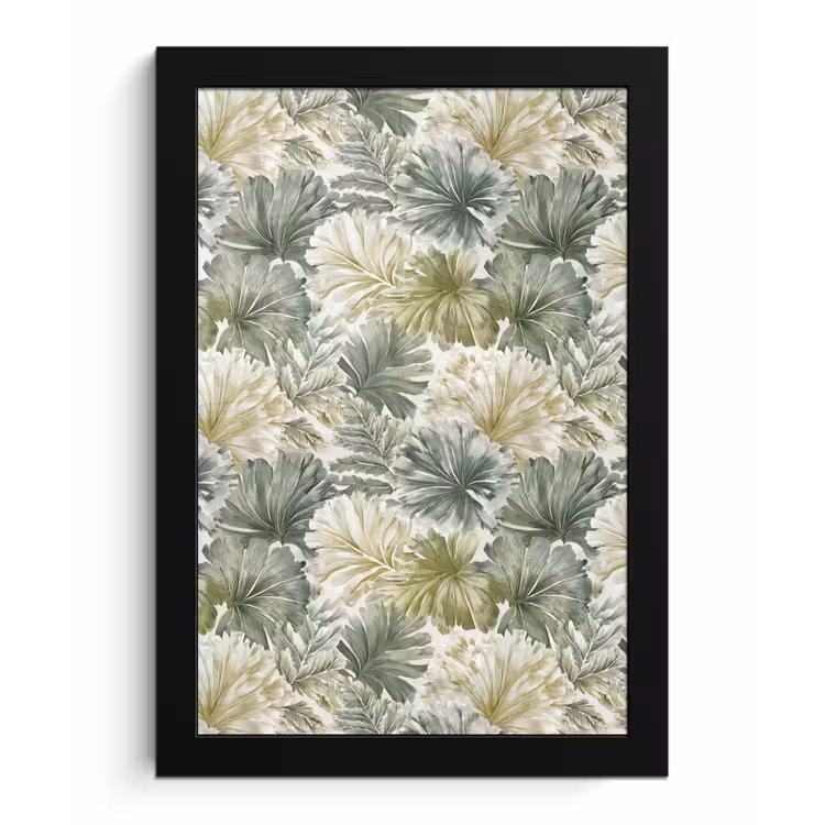 Poster met lijst - Bladeren - Botanisch - Groen