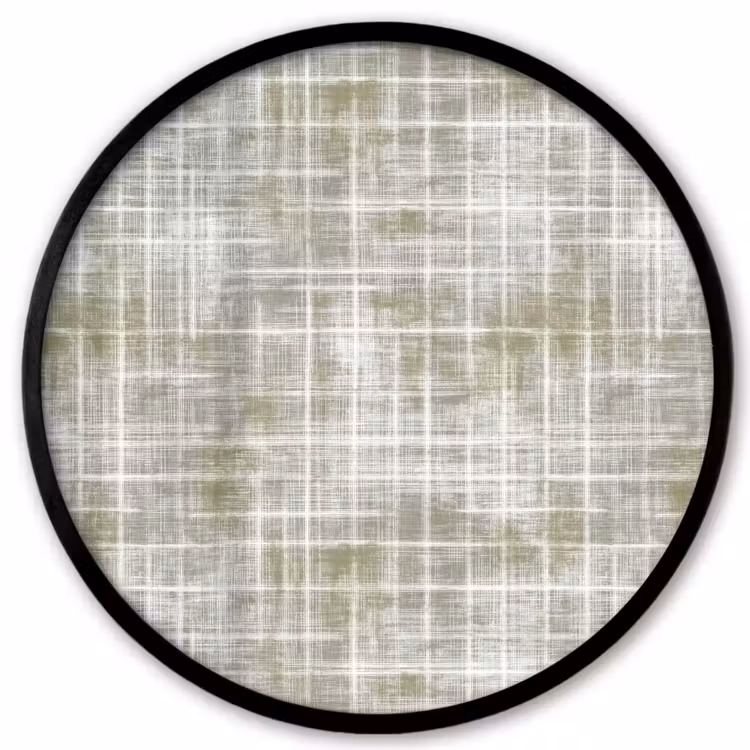 Ronde fotolijst - Linnen - Patroon - Groen