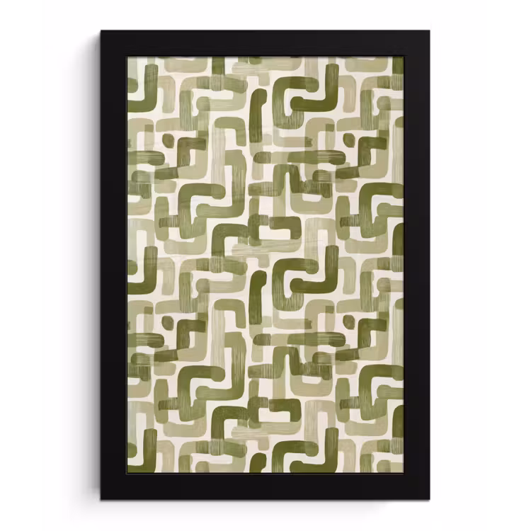 Poster met lijst - Modern - Grafisch - Groen