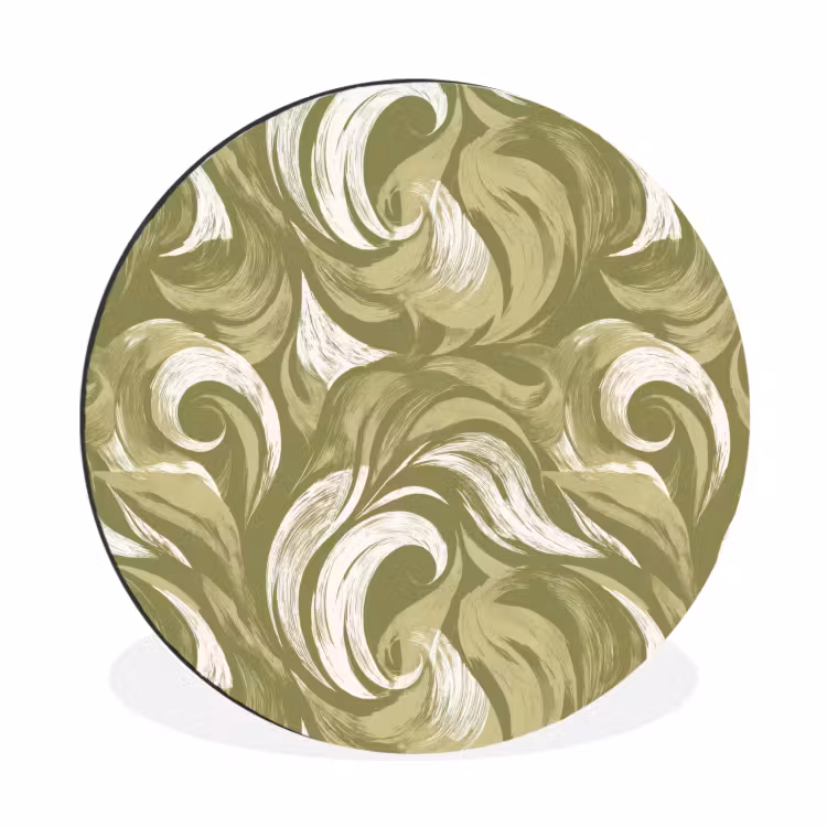 Wandcirkel - Aluminium - Abstract - Textuur - Groen