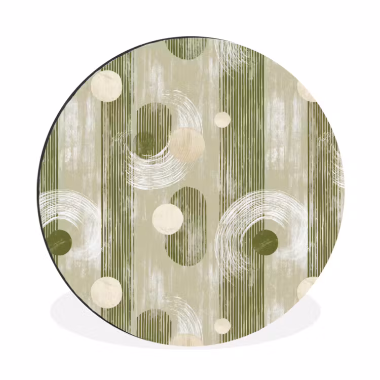 Wandcirkel - Aluminium - Artistiek - Modern - Groen
