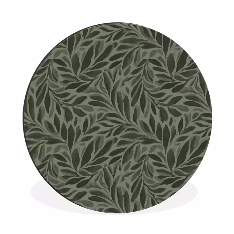 Wandcirkel - Aluminium - Bladeren - Organisch - Groen